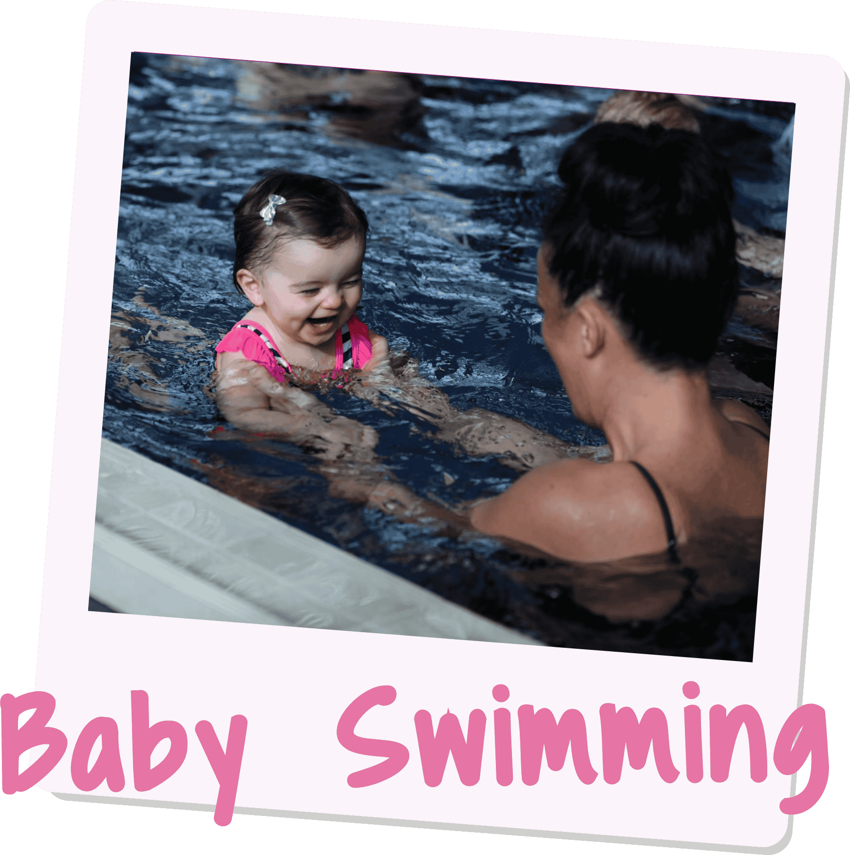 Baby Swimming Clickable Polaroid