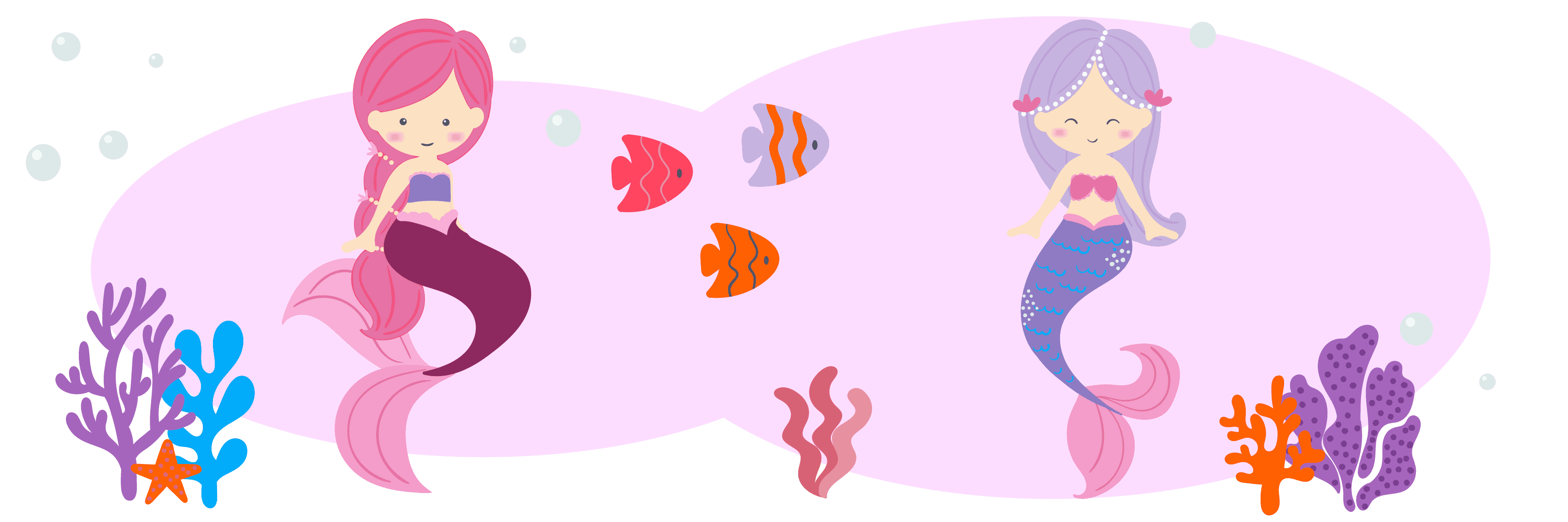 Mermaid Swimming Graphic