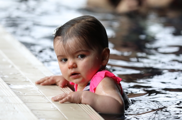 Baby Learning to Swim independently in Oldham